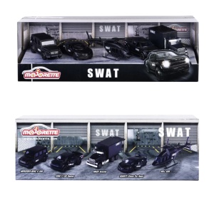 Majorette Masinute Metalice Set 5 Masini Swat - Img 3