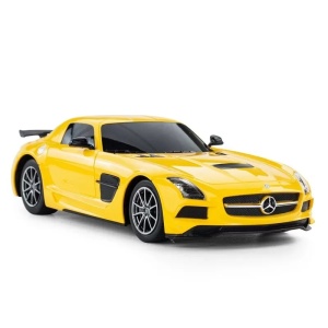 Masina Cu Telecomanda Mercedes-Benz Sls Amg Galbena Cu Scara 1 La 18 - Img 2