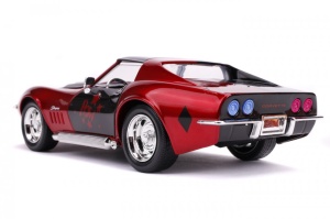 Masinuta Din Metal Harley Quinn 1969 Chevy Corvette Scara 1:24 - Img 8