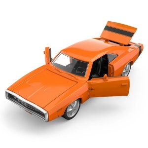 Masinuta Metalica Dodge Charger R/T 1970 Portocaliu Scara 1 La 36 - Img 5