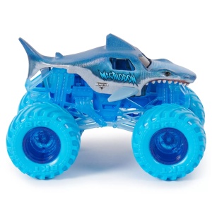 Monster Jam Set 2 Masinute Metalice Megalodon Si Hooked Scara 1:64 - Img 3