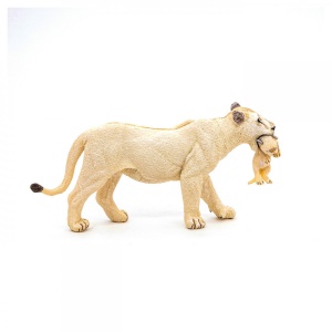 Papo Figurina Leoaica Alba Cu Pui - Img 2