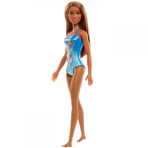 Papusa Barbie Satena Cu Costum De Baie Albastru - Img 3