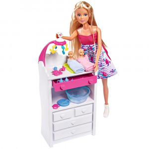 Papusa Simba Steffi Love Welcome Twins 29 cm cu accesorii - Img 1