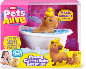 Pets Alive - Jucarie de plus interactiva, Mama Capybara si puii sai - Img 4