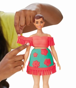 Play Doh Barbie Set Plastelina Creatii Vestimentare Cu Flori Si Franjuri Cowboy - Img 4