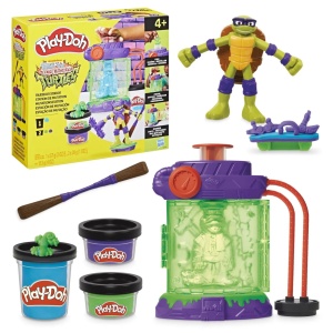Play Doh Povestiri Cu Testoase Ninja Adolescente Mutante Set Plastelina Statie De Mutatii - Img 6