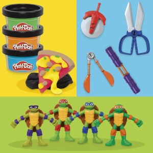 Play Doh Povestiri Cu Testoase Ninja Adolescente Mutante Set Plastelina Creatii Cowabunga - Img 6