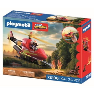 Playmobil - Jucarie de rol Elicopter de pompieri - Img 3