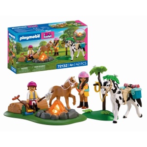 Playmobil - Jucarie de rol Excursie calare si foc de tabara