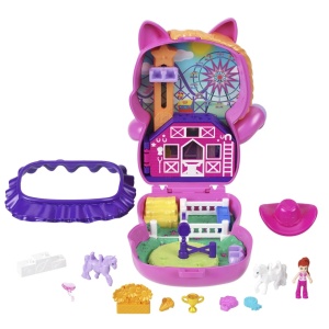 Polly Pocket Set Gentuta Animalut Ponei La Rodeo Cu Accesorii - Img 2