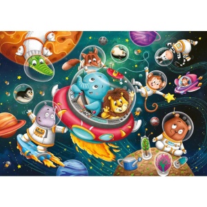 Puzzle animalute in spatiu 2x12 piese - Img 2