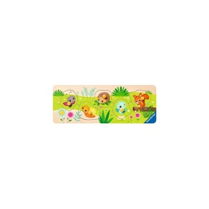 Puzzle Lemn Animalute, 5 Piese - Img 2