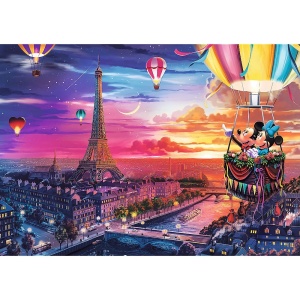 Puzzle Trefl 1000 Premium Plus Disney Mickey Si Minnie In Paris - Img 2