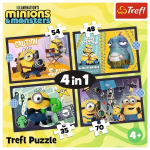 Puzzle Trefl 4In1 Noile Aventuri Ale Minionilor - Img 4