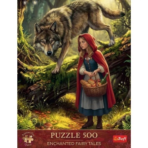 Puzzle Trefl 500 Premium Plus Povesti Fermecate Scufita Rosie Si Lupul - Img 3