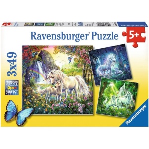 Puzzle Unicorni, 3X49 Piese