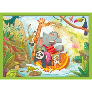 Ravensburger - Puzzle interactiv cu buton sonor pentru testarea rapiditatii animalute jucause 4x35 piese - Img 4
