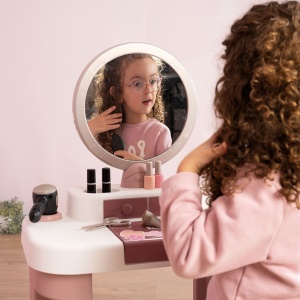 Salon de infrumusetare Smoby My Beauty Dressing Table roz cu 15 accesorii - Img 4