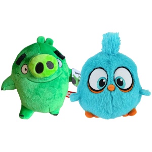 Set 2 jucarii din plus Leonard 20 cm si Blue Bird 18 cm, Angry Birds - Img 1
