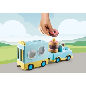 Set de joaca Playmobil 1.2.3 Camion Cu Gogosi De Stivuit Si Sortat - Img 4