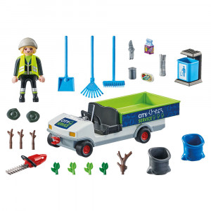 Set de joaca Playmobil - Maturator De Strazi Cu Vehicul - Img 2
