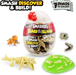Smashers - Mini Ou surpriza cu 6 accesorii, Dino Island - Img 3