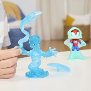 Spidey Si Prietenii Lui Uimitori Marvel Water Webs Set 2 Figurine Spidey Si Hydro Man Cu Accesorii - Img 7