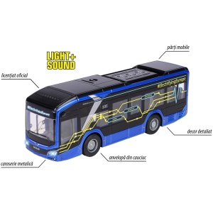 Autobuz Majorette MAN Lion's City 10 E 22,5 cm cu lumini si sunete - Img 4