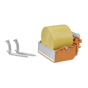 Bruder - Accesorii pentru tractor Lada de incarcare furci si un balot rotund - Img 1
