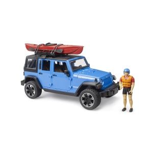 Bruder Jeep Wrangler Rubicon Unlimited cu caiac si figurina - Img 2