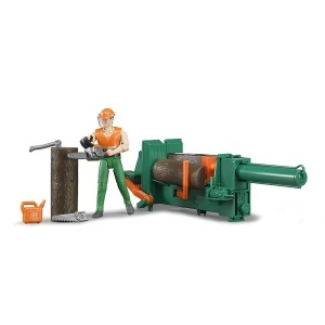 Bruder - Set Forestier Cu Muncitor Si Accesorii - Img 2