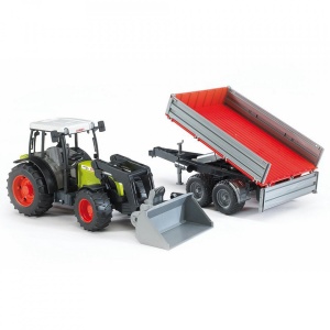 Bruder - Tractor Claas Nectis 267 F Cu Remorca Basculabila - Img 5
