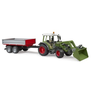 Bruder tractor Fendt Vario 211 cu incarcator frontal si remorca - Img 3