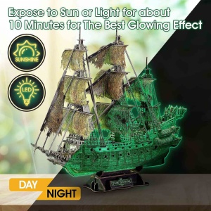 CUBICFUN - PUZZLE 3D FLYING DUTCHMAN LUMINEAZA IN INTUNERIC 360 PIESE - Img 3