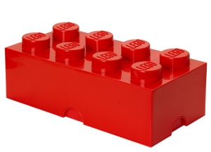 Cutie depozitare LEGO 2x4 rosu - Img 1