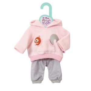 Dolly Moda - Set Bluza Roz Si Pantaloni 36 Cm