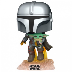 Figurina Funko POP! Star Wars: The Mandalorian - Mando Flying w/Jet Pack Vinyl Figure, 10cm - Img 2