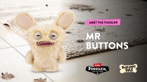 Fuggler - Jucarie de plus, 23 cm - Ciudateii animale uratele, Mr Buttons - Golden Retreiver - Img 2