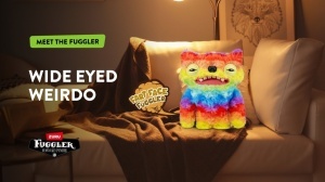 Fuggler - Jucarie de plus, 23 cm - Ciudateii cu fata de part, Wide eyed Weirdo – Multi - Img 2