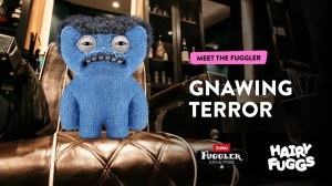 Fuggler - Jucarie de plus, 23 cm - Ciudateii cu par, Gnawling Terror - Wig- Teal - Img 2