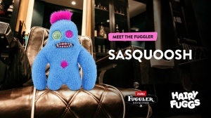 Fuggler - Jucarie de plus, 23 cm - Ciudateii cu par, Sasquoosh - Tuft - Blue - Img 2