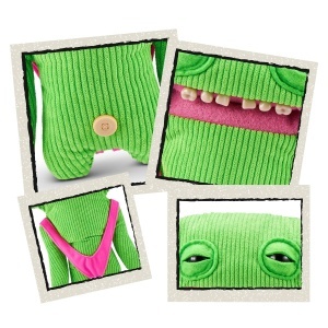 Fuggler - Jucarie de plus, 23 cm - Ciudateii in vacanta, Smiley O Riley - green - Img 3