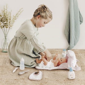 Gentuta de infasat pentru papusa Smoby Baby Nurse Changing Bag crem cu accesorii - Img 4