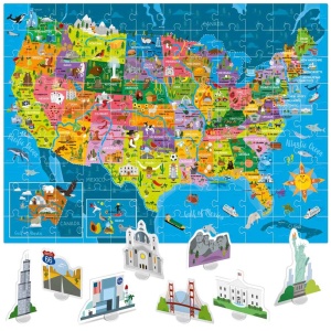 Headu - Puzzle descoperiti Statele Unite ale Americii cu 25 de monumente 3D - Img 2