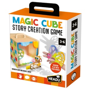 Headu - Set creativ Cub din lemn creeaza povesti magice 3-6 ani