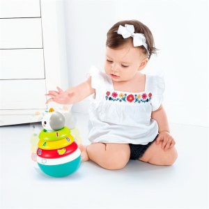 Hopa Mitica Roly Poly Unicorn Cu Inele Pentru Stivuit - Img 3