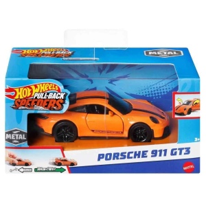 Hot Wheels Masinuta Metalica Cu Sistem Pull Back Porsche 911 Gt3 Scara 1:43