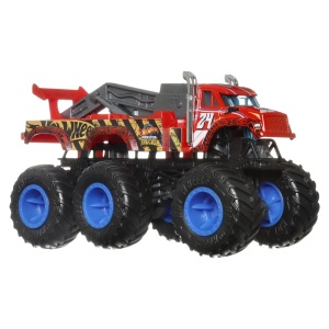 Hot Wheels Monster Truck Big Rigs Masinuta Metalica Cu 6 Roti The 909 Scara 1:64 - Img 4
