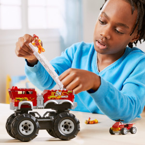 Hot Wheels Monster Truck Mega Set Constructie 5 Alarm - Img 4